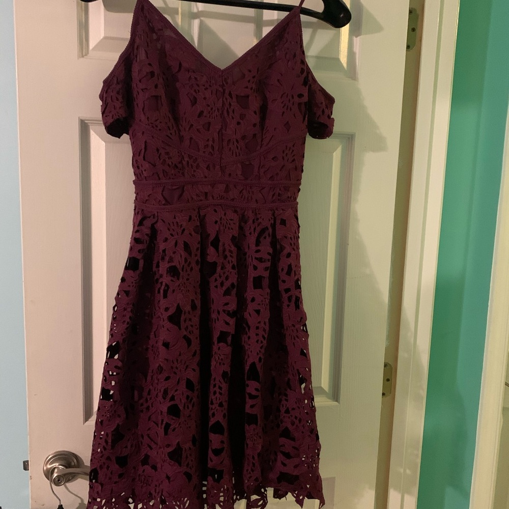 Lace off the shoulder dress